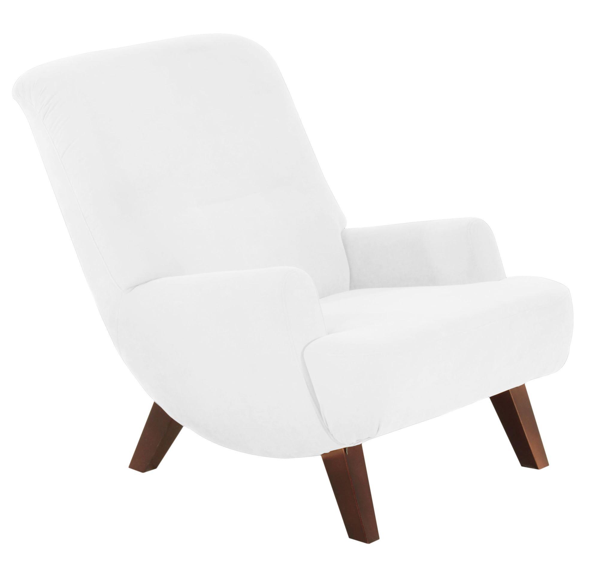 COCKTAILSESSEL Kajsa Velourstoff creme - Creme, Kunststoff (71/80/101cm) - 58aufmkessel