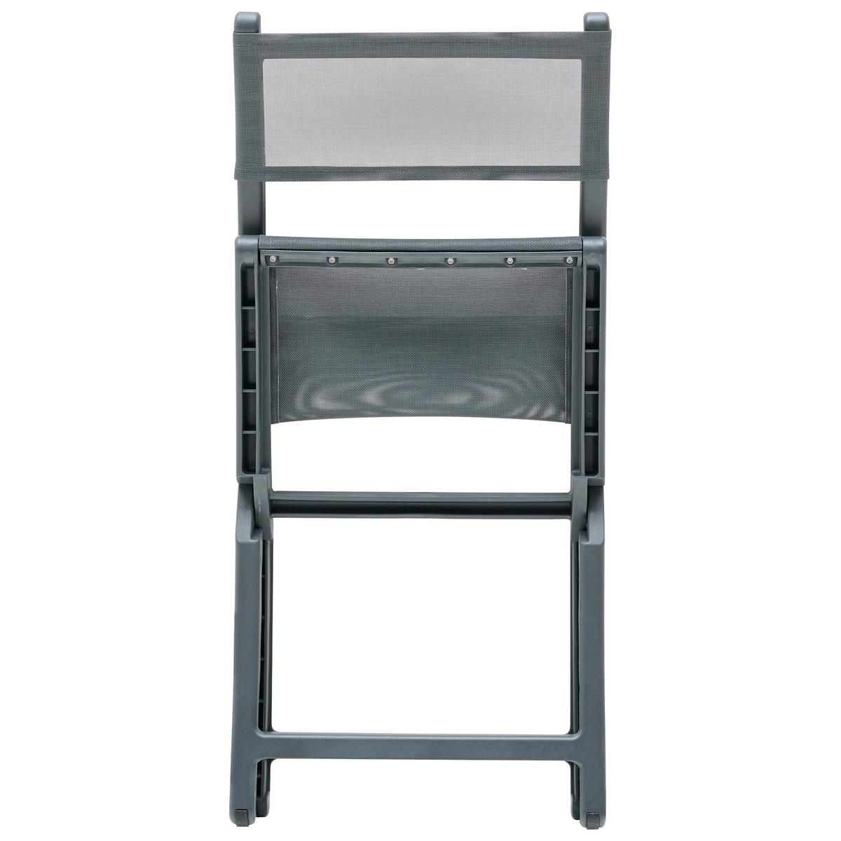 GARTENSTUHL 4er-Set Dunkelgrau Talca - Dunkelgrau, Kunststoff (45/83/53cm) - Beliani