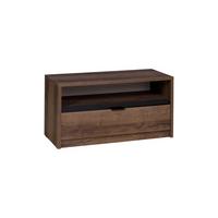 LOWBOARD Devon mit 1 Schubladen, Eiche monastery - Eichefarben/Schwarz, Holzwerkstoff/Metall (90/46/40cm) - Beautysofa