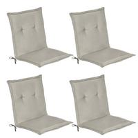 NIEDERLEHNERAUFLAGE Loft NL 100/50/6cm Hellgrau 4tlg - Hellgrau, Textil (50/6/100cm) - Beautissu 