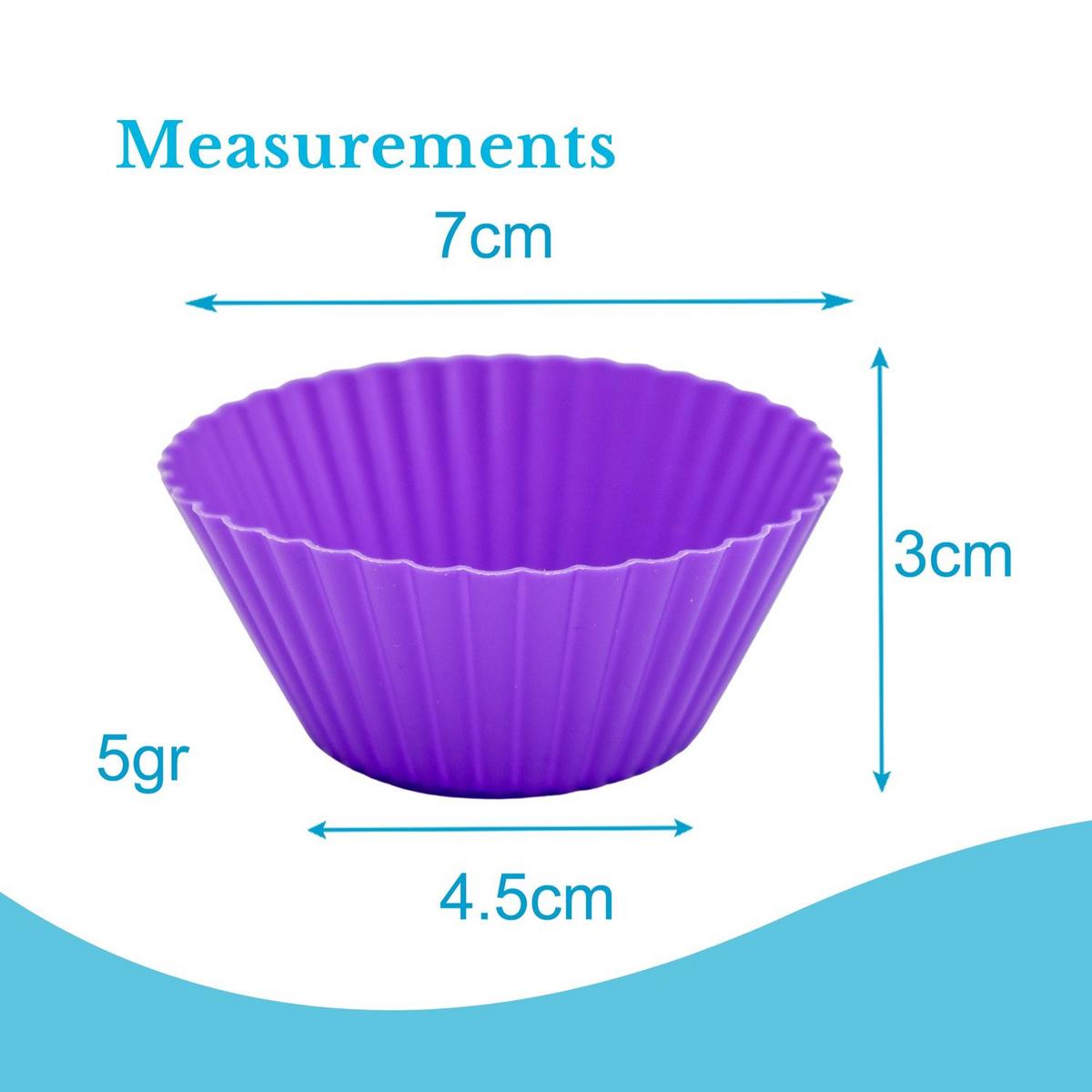 MUFFIN CUPCAKE FORMEN (24 Stück) - Multicolor, Kunststoff (7/3.2/7cm) - Intirilife