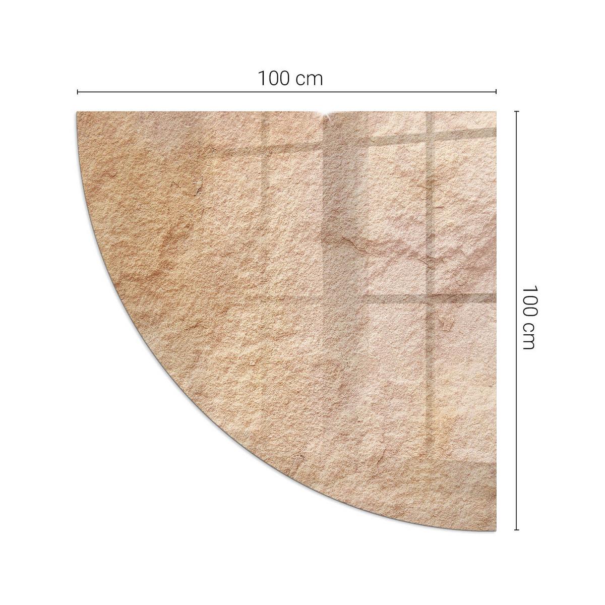 GLASPLATTE für Kamin 100x100 cm - Beige, Glas (100/100/0.4cm) - TULUP
