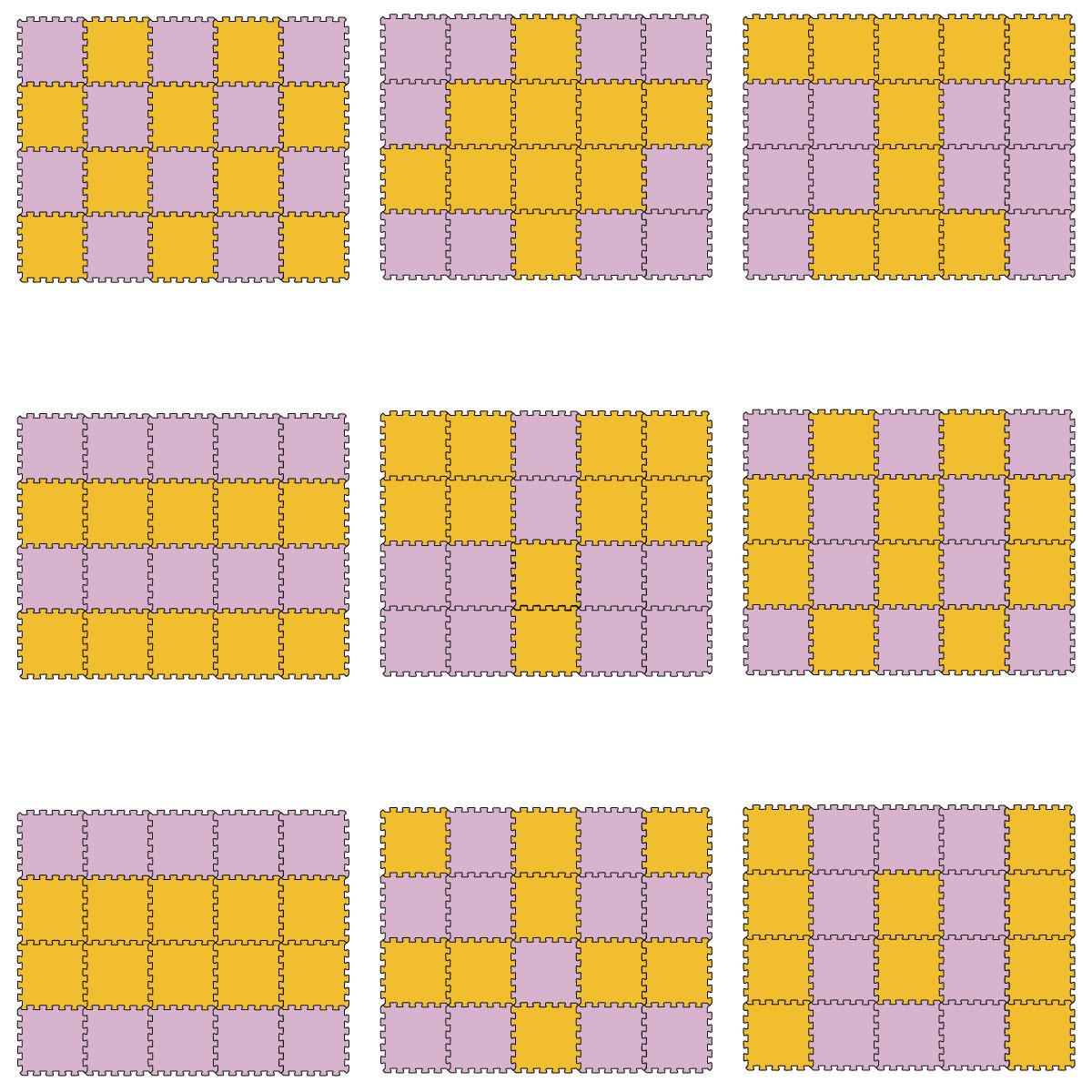 SPIELMATTE ab Null - 180/90/1 cm Puzzlematte Pink - Multicolor, Kunststoff (30/30cm) - Littletom