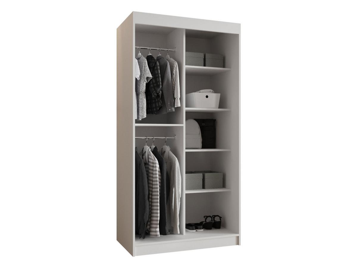 SCHWEBETÜRENSCHRANK Selfie 100 cm - Silberfarben/Nussbaumfarben, Holzwerkstoff/Kunststoff (100/200/62cm) - MIRJAN24