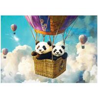 FOTOTAPETE Kinderzimmer Tiere Wolken Tapete Kinder 250x175 - Multicolor, Papier (250/175cm) - Wallarena