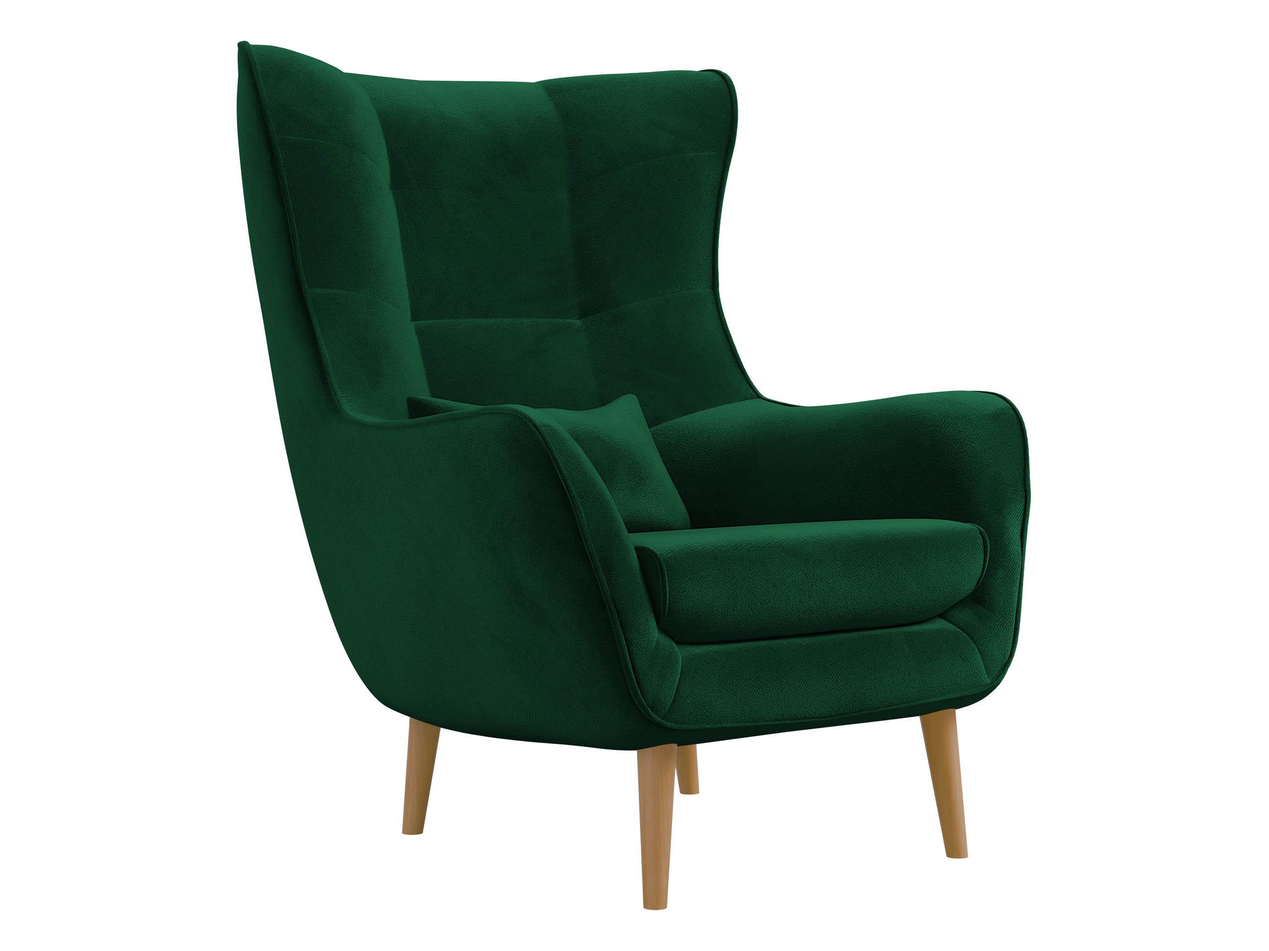 SESSEL Estjano - Dunkelgrün/Beige, Holz/Textil (80/106/95cm) - MIRJAN24