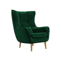 SESSEL Estjano - Dunkelgrün/Beige, Holz/Textil (80/106/95cm) - MIRJAN24