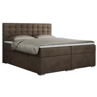 BOXBETT SUSAN 160/200 Braun Velvet - H4 - Braun, Holz/Textil (160/200cm) - MKS