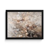POSTER MIT RAHMENGERAHMTES BILD Mandelblüte - Kunst - Van Gogh - Beige - Abstrakt 40x30 cm - Braun, Papier (40/30cm) - MuchoWow