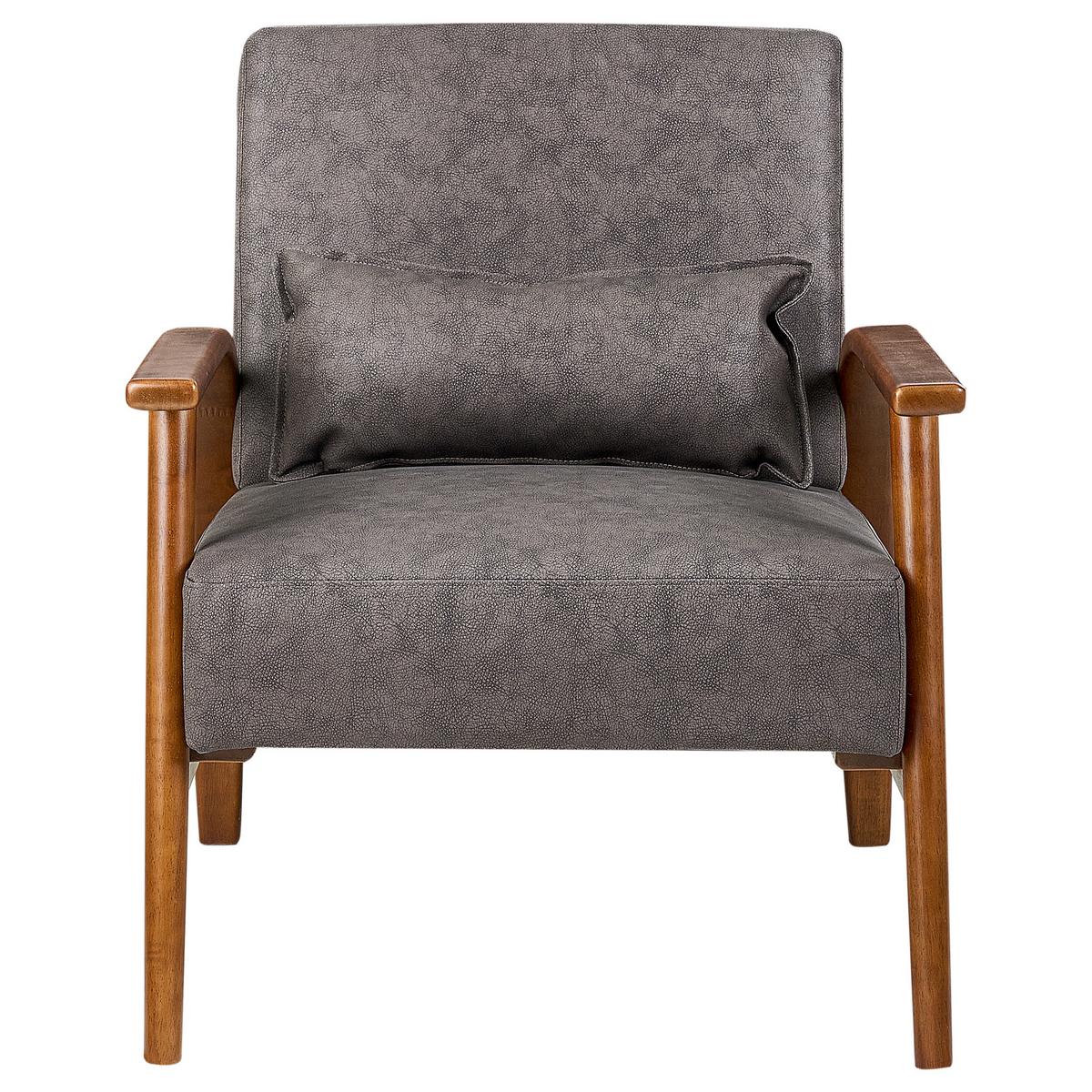 SESSEL Kunstleder Dunkelbraun Skara - Dunkelbraun/Braun, Kunststoff (70/83/88cm) - Beliani