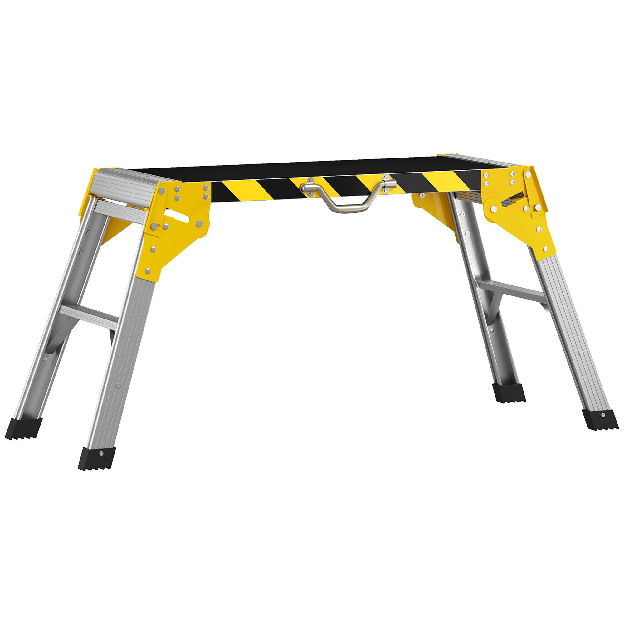 WERKBANK Aluminiumlegierung Schwarz - Schwarz, Metall (32/50/110cm) - HOMCOM