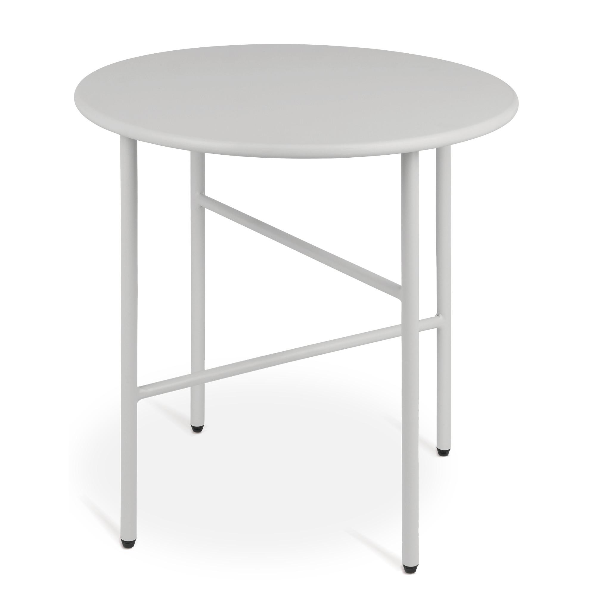 BEISTELLTISCH Finn Ø 44/46 cm Hellgrau - Hellgrau, Metall (44/44/46cm) - BoMoe