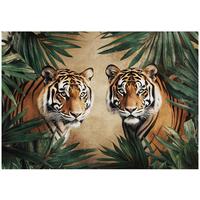 FOTOTAPETE Tiger Tiere Braun 416x254 cm - Multicolor, Papier (416/254cm) - Wallarena