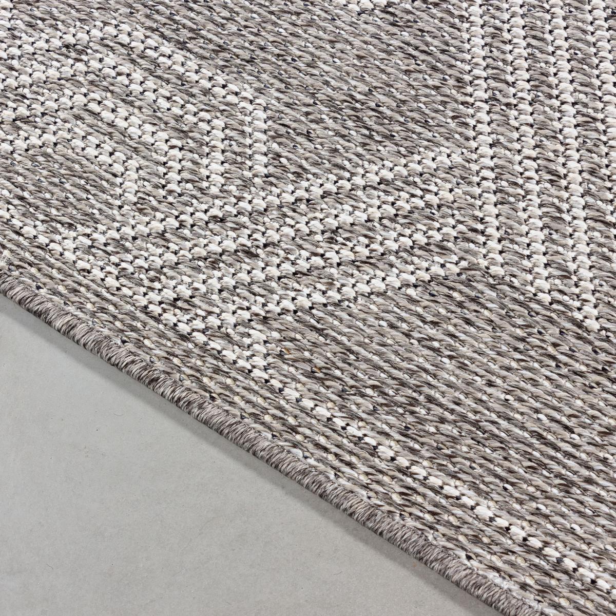 TEPPICH Outdoor LIRIA in Grau, geometrisch, 140 x 200 cm - Grau, Textil (200/140cm) - KADIMA DESIGN