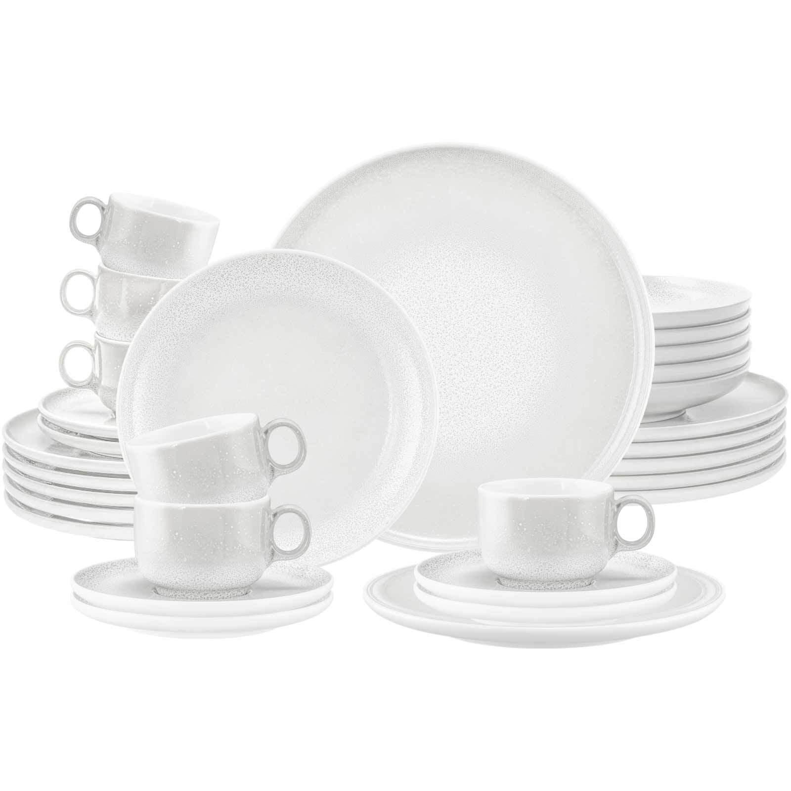 KOMBISERVICE Sento Home Aura white 30-tlg. - Weiß, Keramik (2/2/2cm) - Seltmann Weiden