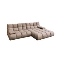 ECKSOFA VIVIEN Braun Velvet - Schwarz/Braun, Kunststoff/Textil (290/178cm) - KAWOLA