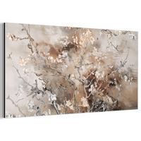 METALLBILD Mandelblüte - Kunst - Van Gogh - Beige - Abstrakt 80x40 cm - Braun, Metall (80/40cm) - MuchoWow