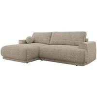 ECKSCHLAFSOFA RINA L Beige Strukture - links - Beige/Schwarz, Kunststoff/Textil (267/170cm) - MKS
