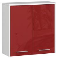 BADKOMMODE Weiß, Rot Glanz 60/60/22,5 - Rot/Weiß, Holzwerkstoff (60/60/23cm) - RAUMHIRSCH FURNITURE