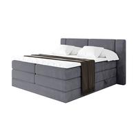BOXSPRINGBETT mit Matratze H3/H4 - EVON KING - 180x200 cm Dunkelgrau - Dunkelgrau, Holzwerkstoff (180/200cm) - ALTDECOR