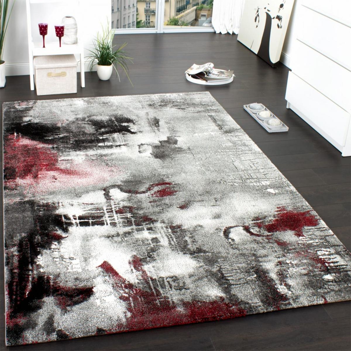 KURZFLORTEPPICH, abstrakt, aus Polypropylen, Florhöhe 12 mm, Grau, 160 x 230 cm - Grau, Textil (230/160cm) - KADIMA DESIGN