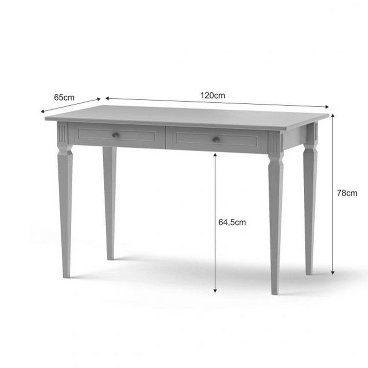 SCHREIBTISCH Grau - Grau, Holzwerkstoff (120/65/78cm) - Petits-meubles