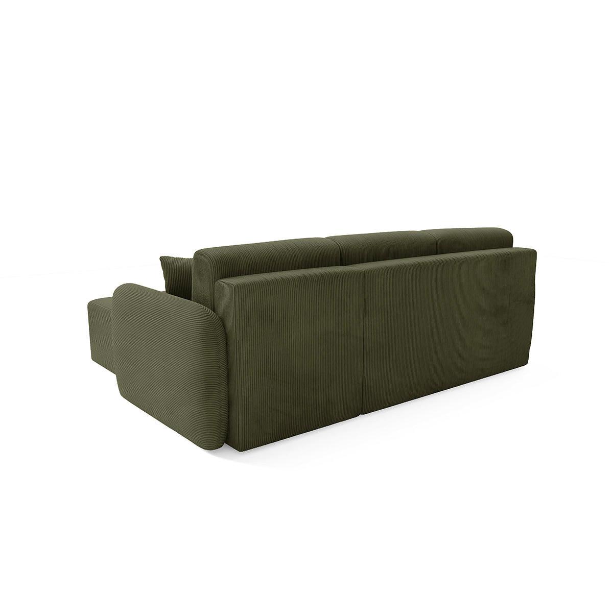 ECKSOFA Dora 3 Sitzplätze Grün - Grün, Holz (245/185cm) - Petits-meubles
