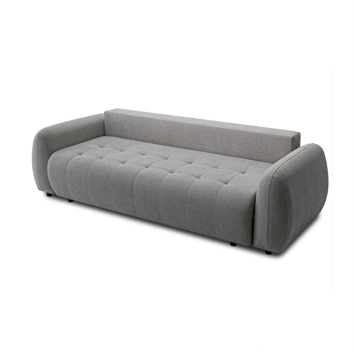 SOFA OMEGA Zweisitzer mit Schlaffunktion, Rosa 15 - Dunkelgrau, Textil (252/92/105cm) - Lookway