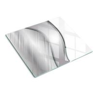 GLASPLATTE 60x52 cm Textur - Silberfarben, Glas (60/0.4/52cm) - TULUP