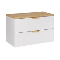 WASCHTISCHUNTERSCHRANK 80.6cm Oria Weiß - Weiß, Holzwerkstoff (80.6/50/46.5cm) - Petits-meubles