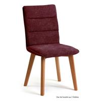 ESSZIMMERSTUHL (2er-Set) Darija 47x92x60 Eiche geölt/Marsala - Eichefarben/Brombeere, Kunststoff (60/92/47cm) - 58aufmkessel