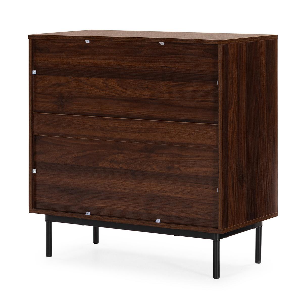 KOMMODE 80/80/40 Florida Walnuss-Optik - Walnussfarben, Holzwerkstoff (80/80/40cm) - VS Venta-stock
