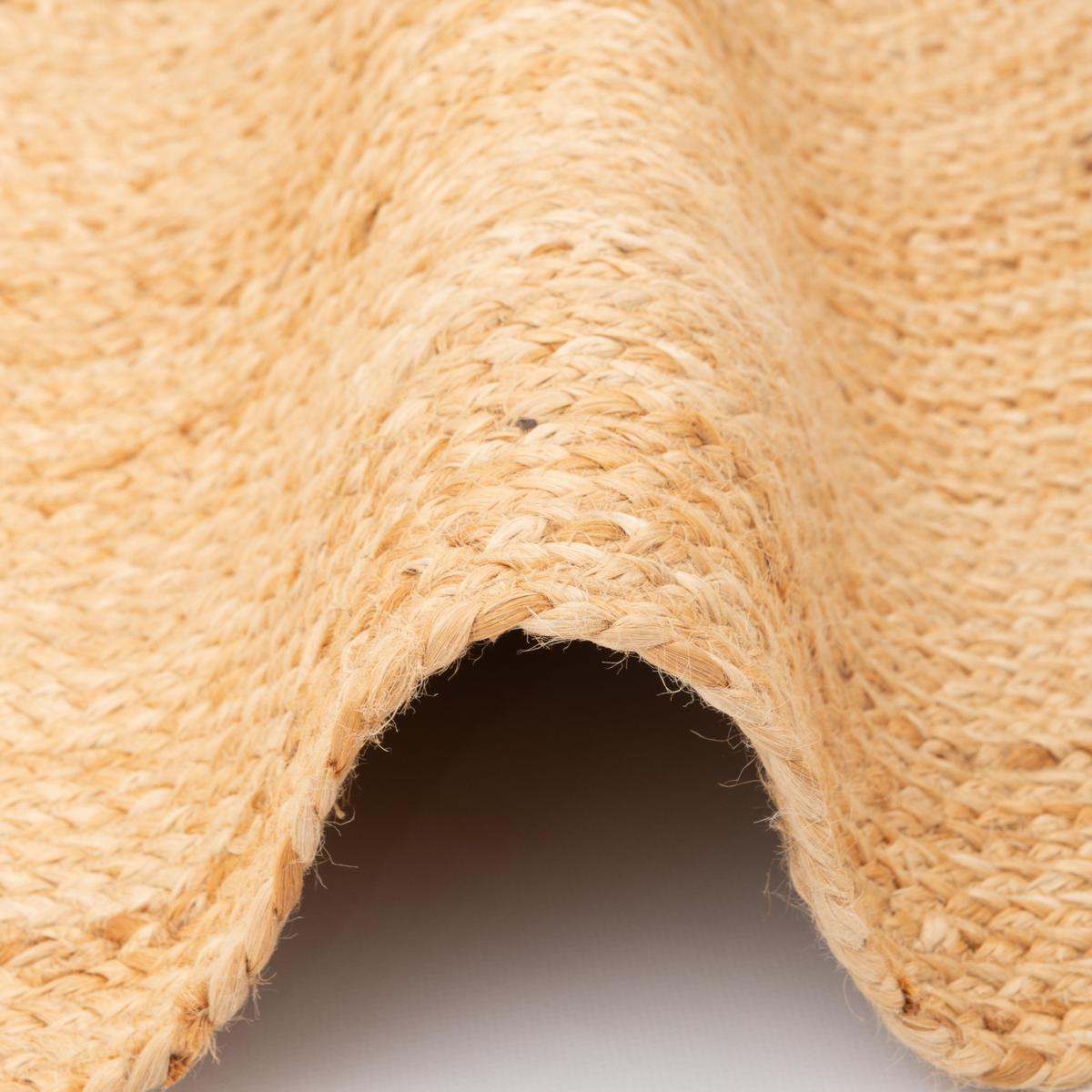 NATURFASER TEPPICH JUTE SALSA NATUR RUND - Beige, Textil (100/100cm) - Pergamon