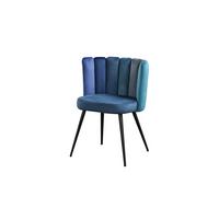 ESSZIMMERSTUHL JADA Blau Velvet - Blau, Kunststoff/Textil (59/86/55cm) - KAWOLA