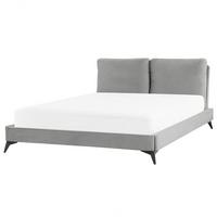 POLSTERBETT 160/200cm Grau Melle - Grau, Textil (160/200cm) - Beliani