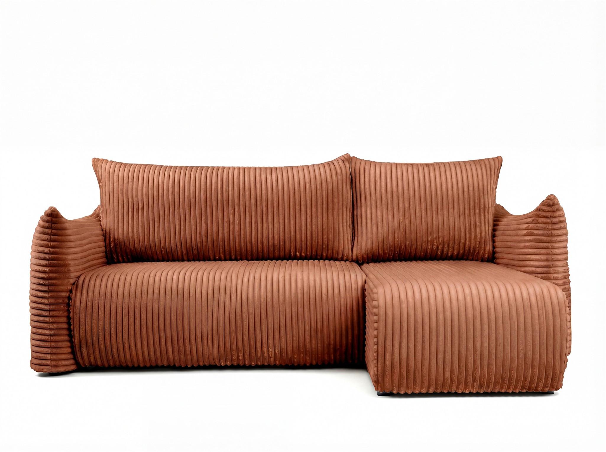 ECKSOFA Mailand Xs Mit Schlaffunktion - Braun, Holzwerkstoff/Textil (226/154cm) - Fun Möbel