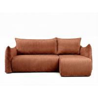 ECKSOFA Mailand Xs Mit Schlaffunktion - Braun, Holzwerkstoff/Textil (226/154cm) - Fun Möbel