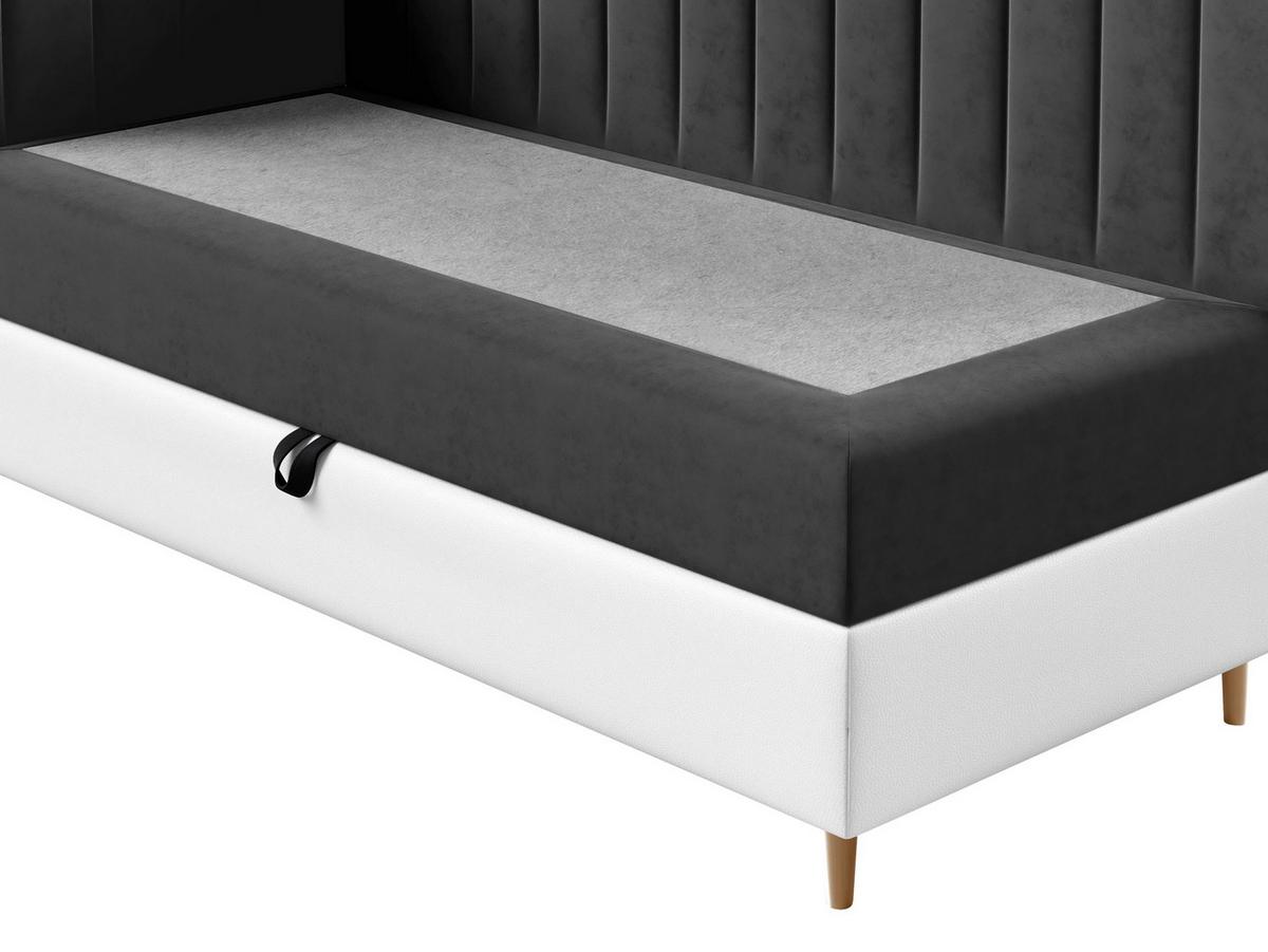 BOXBETT Maja Junior 3, Seite zum Öffnen des Bettkastens: Links - H3 - Türkis/Weiß, Holz (80/200cm) - MIRJAN24