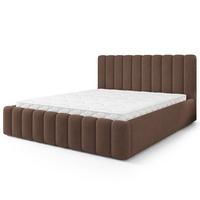 POLSTERBETT DINESE Q 140x200 cm mit Bettkästen - Braun - Braun, Holz (140/200cm) - MASSENO