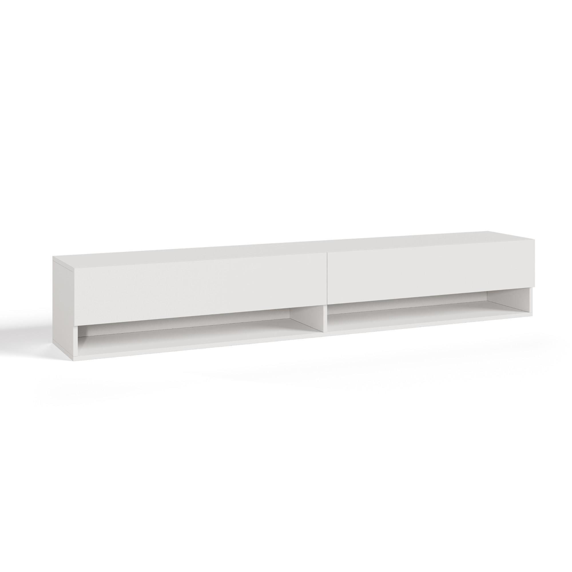 HÄNGELOWBOARD Halmstad - Weiß, Holzwerkstoff (180/30/31cm) - [en.casa]