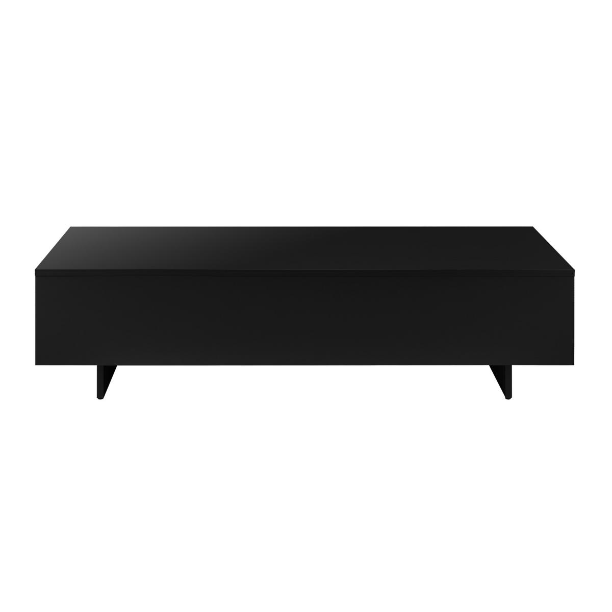 COUCHTISCH Lärketorp 115/55/31 - Schwarz Hochglanz, Holzwerkstoff (55/115/31cm) - [en.casa]