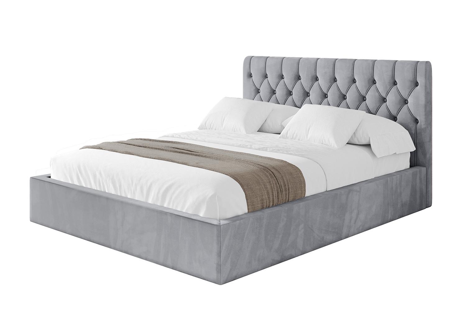 POLSTERBETT mit Bettkasten und Lattenrost, Boxbett ohne Matratze - RENO 180x200 Hellgrau - Hellgrau, Holzwerkstoff/Textil (180/200cm) - ALTDECOR