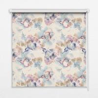INNENROLLO - Fensterrollo - Rollo - 80x140 cm - Bunte bemalte Blumen - Violett, Kunststoff (80/140/0.5cm) - TULUP