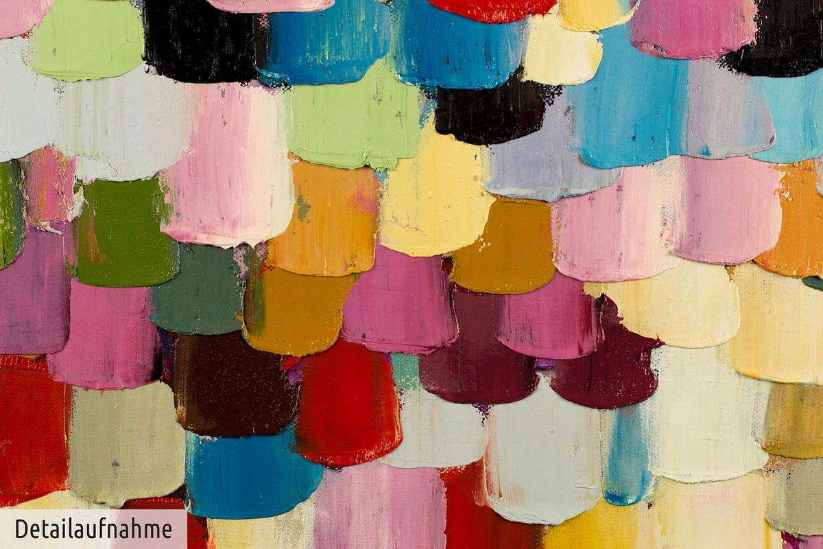 ÖLGEMÄLDE 80/80 cm - Blau/Gelb, Holz/Textil (80/80cm) - KUNSTLOFT