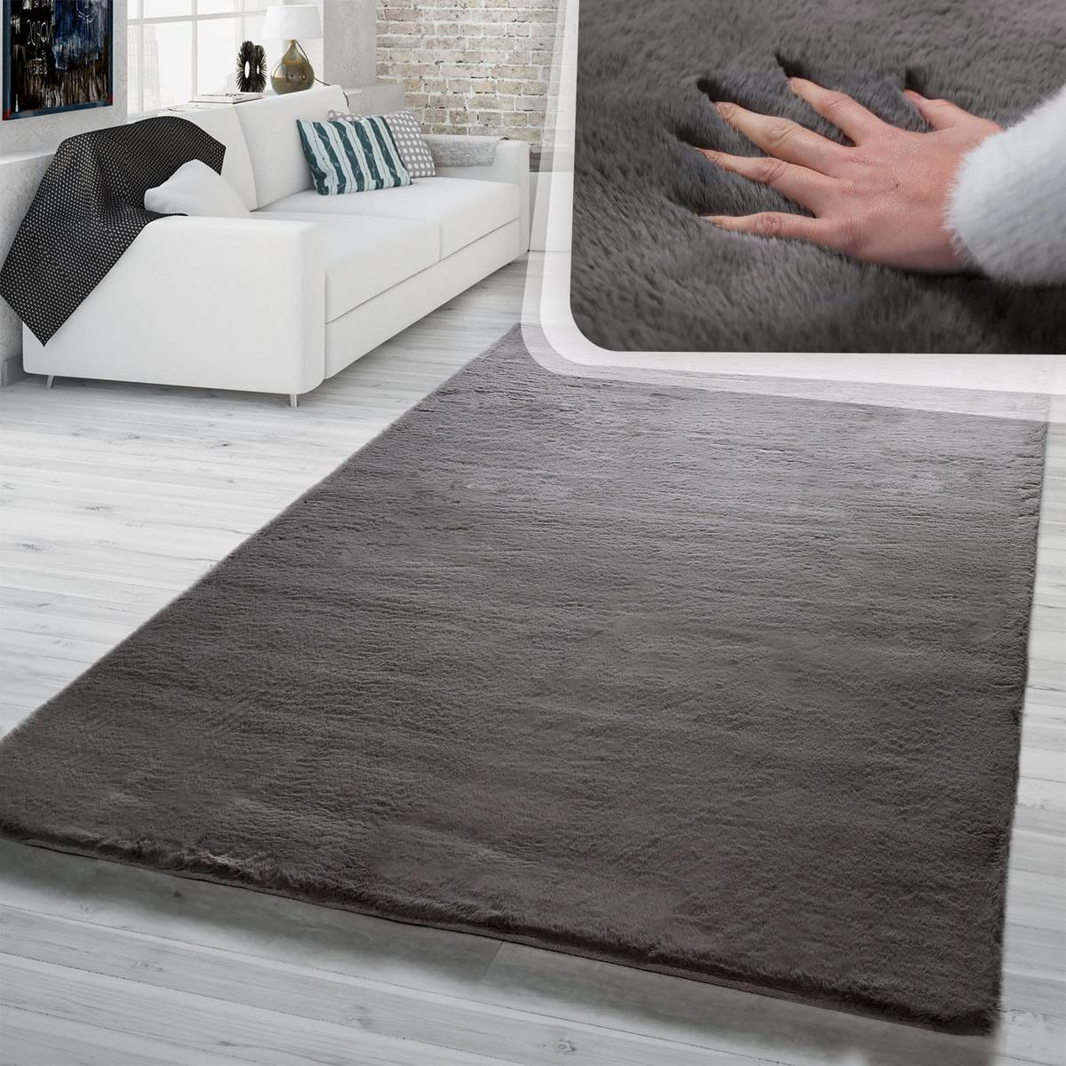 HOCHFLORTEPPICHE Dunkelgrau 160 x 230 cm - Dunkelgrau, Kunststoff (160/230cm) - TT Home