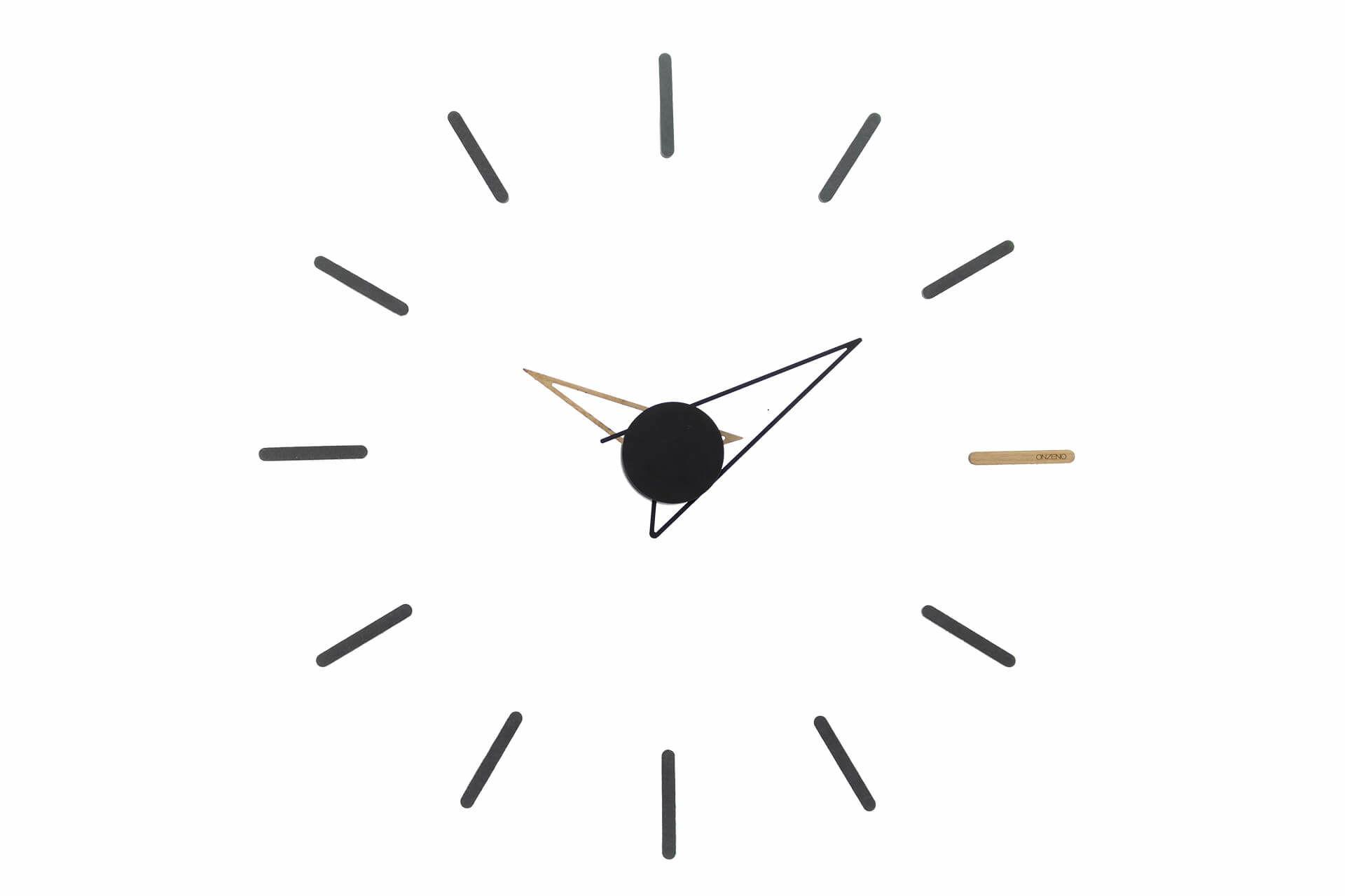 WANDUHR Design Schwarz 80/80 cm - Schwarz, Holzwerkstoff (0.8/80/1cm) - ONZENO