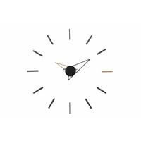 WANDUHR Design Schwarz 80/80 cm - Schwarz, Holzwerkstoff (0.8/80/1cm) - ONZENO