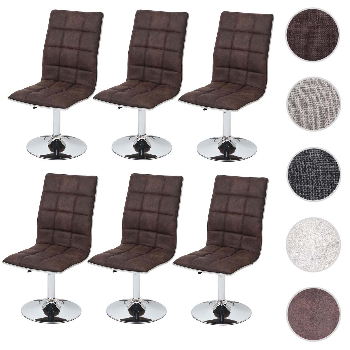 ESSZIMMERSTUHL Dunkelbraun 6er-Set - Dunkelbraun, Textil (43/103/54cm) - MCW