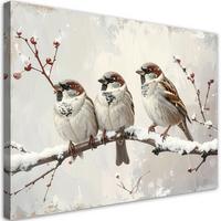 LEINWANDBILD Weihnachten 30x20cm - Grau, Textil (30/20cm) - Feeby