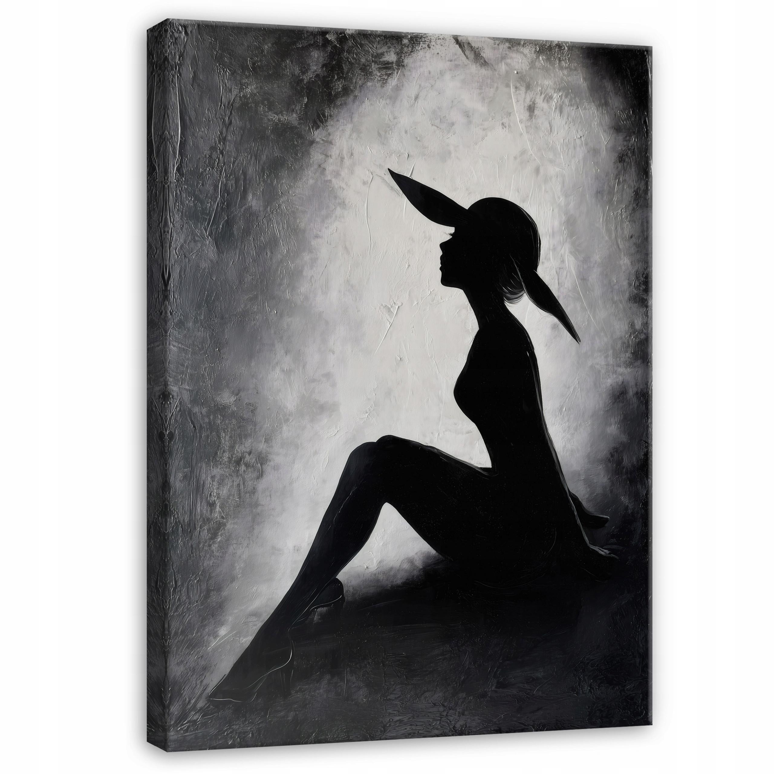 LEINWANDBILD Frau Morceau Schwarz 40x60 cm - Multicolor, Holzwerkstoff (40/60cm) - Wallarena